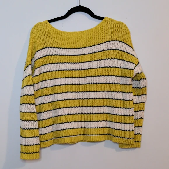 Lilla P Semi-Cropped Stripped Sweater - Picture 3 of 3
